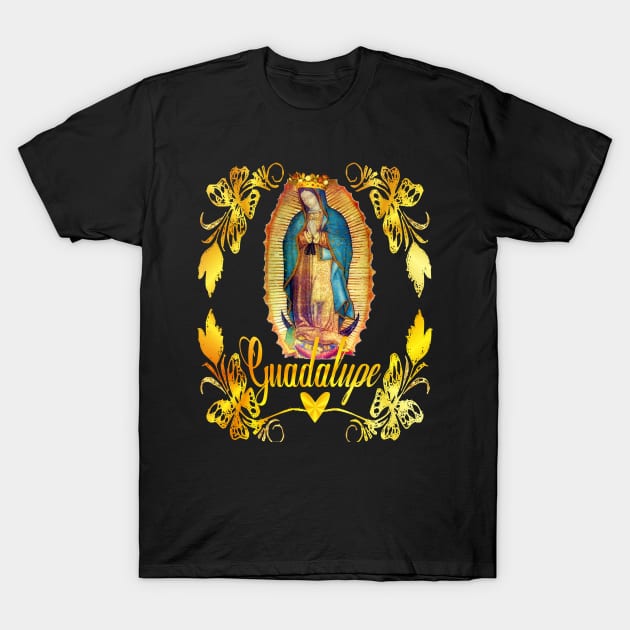 Our Lady of Guadalupe Virgin Mary Mexico Mexican Virgen Maria 105 T-Shirt by hispanicworld